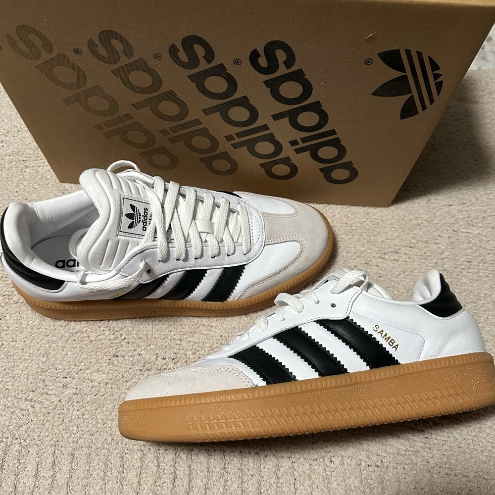 Adidas Samba XLG White and Black Sneakers